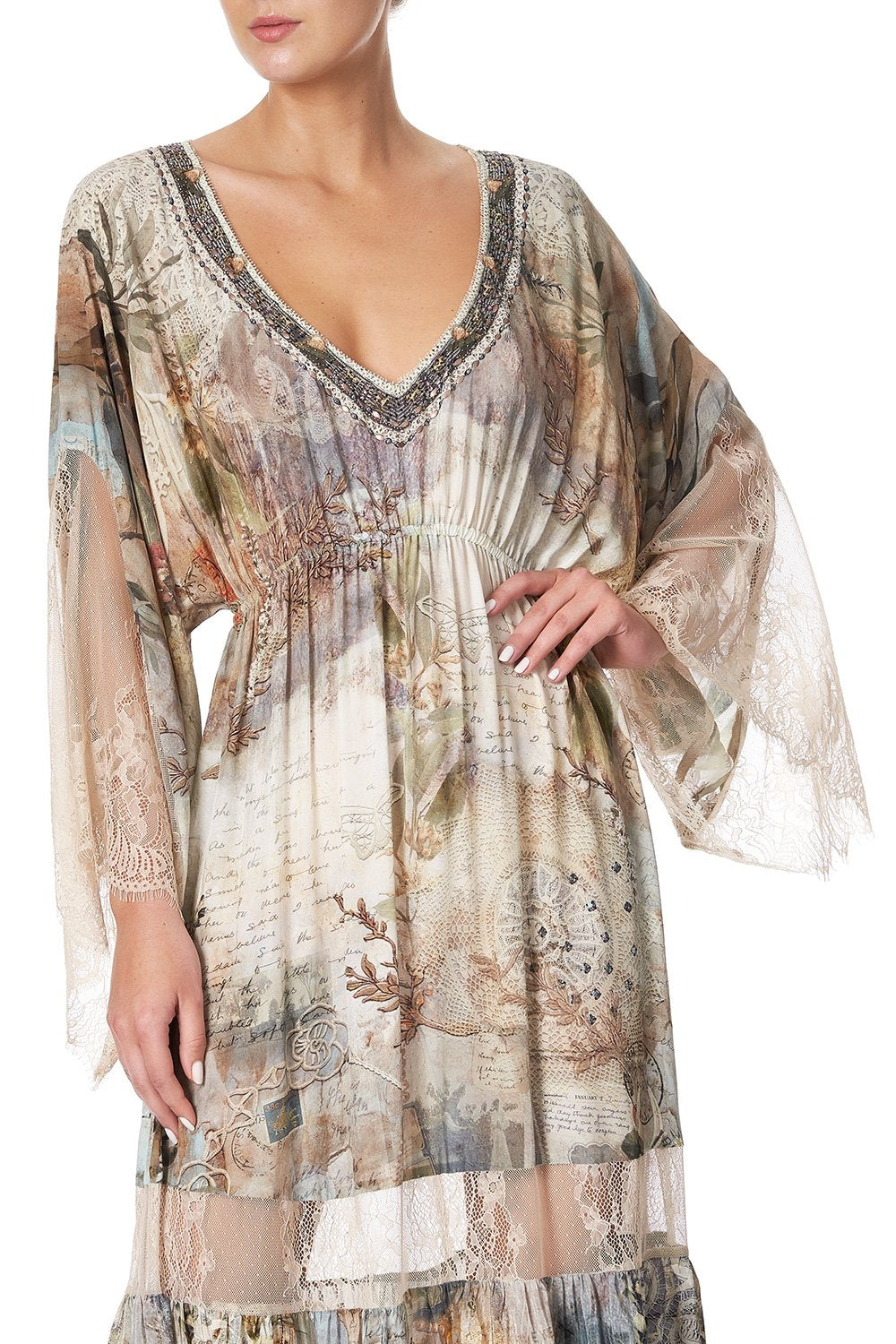 LACE PANEL DRESS LETTERS FROM HILDA