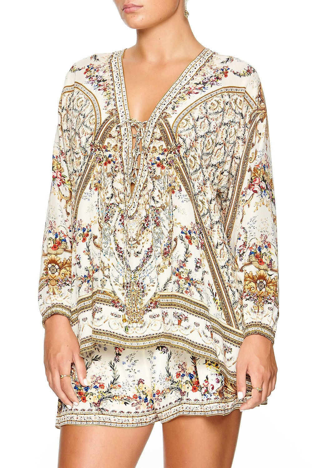 LACE UP BLOUSE OLYMPE ODE