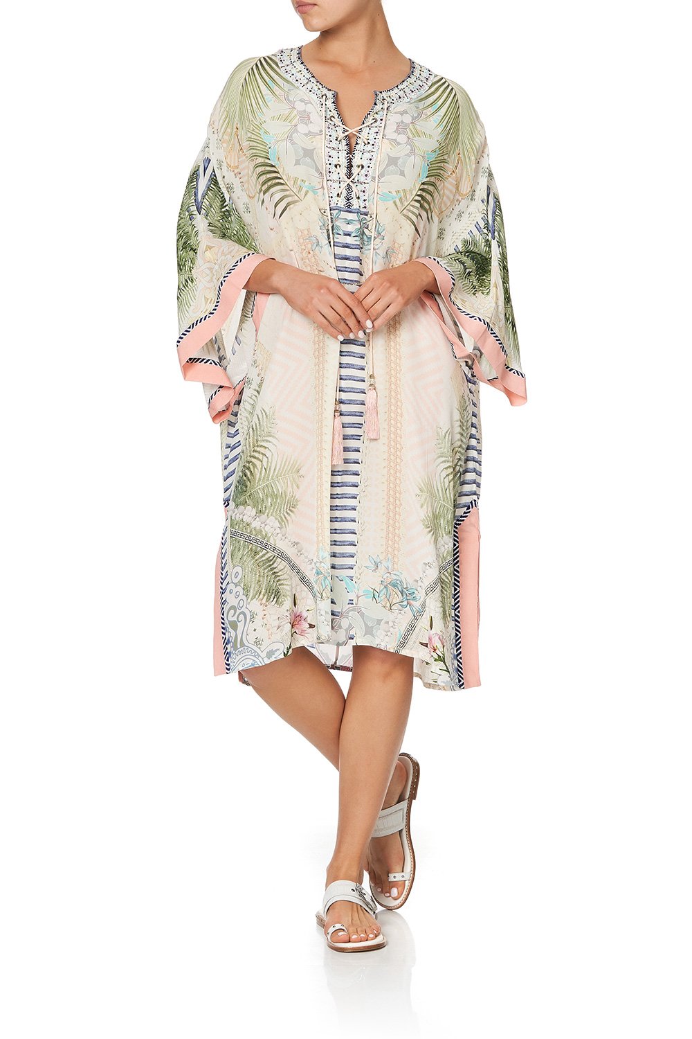 LACE UP FRONT KAFTAN BEACH SHACK