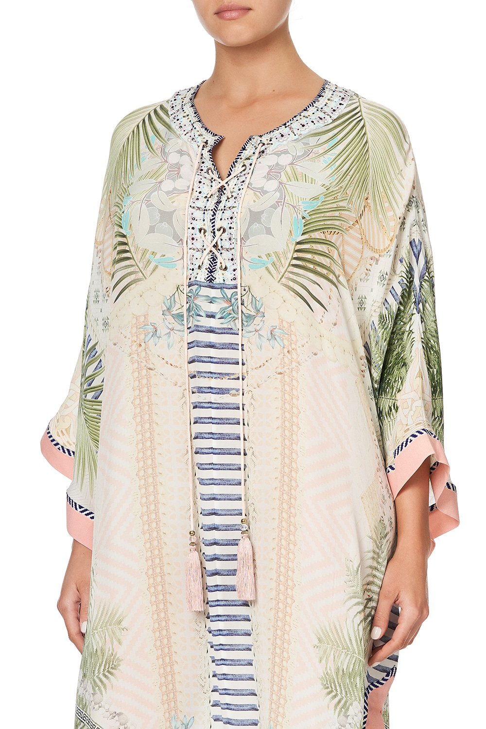 LACE UP FRONT KAFTAN BEACH SHACK