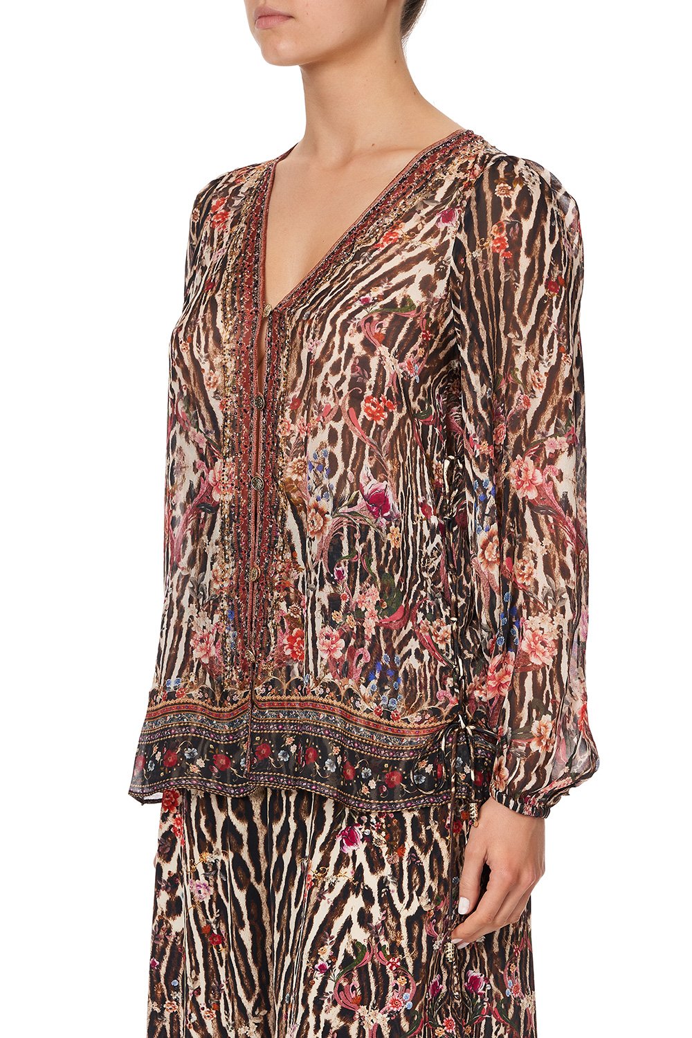 LACE UP SIDE BLOUSE LIV A LITTLE