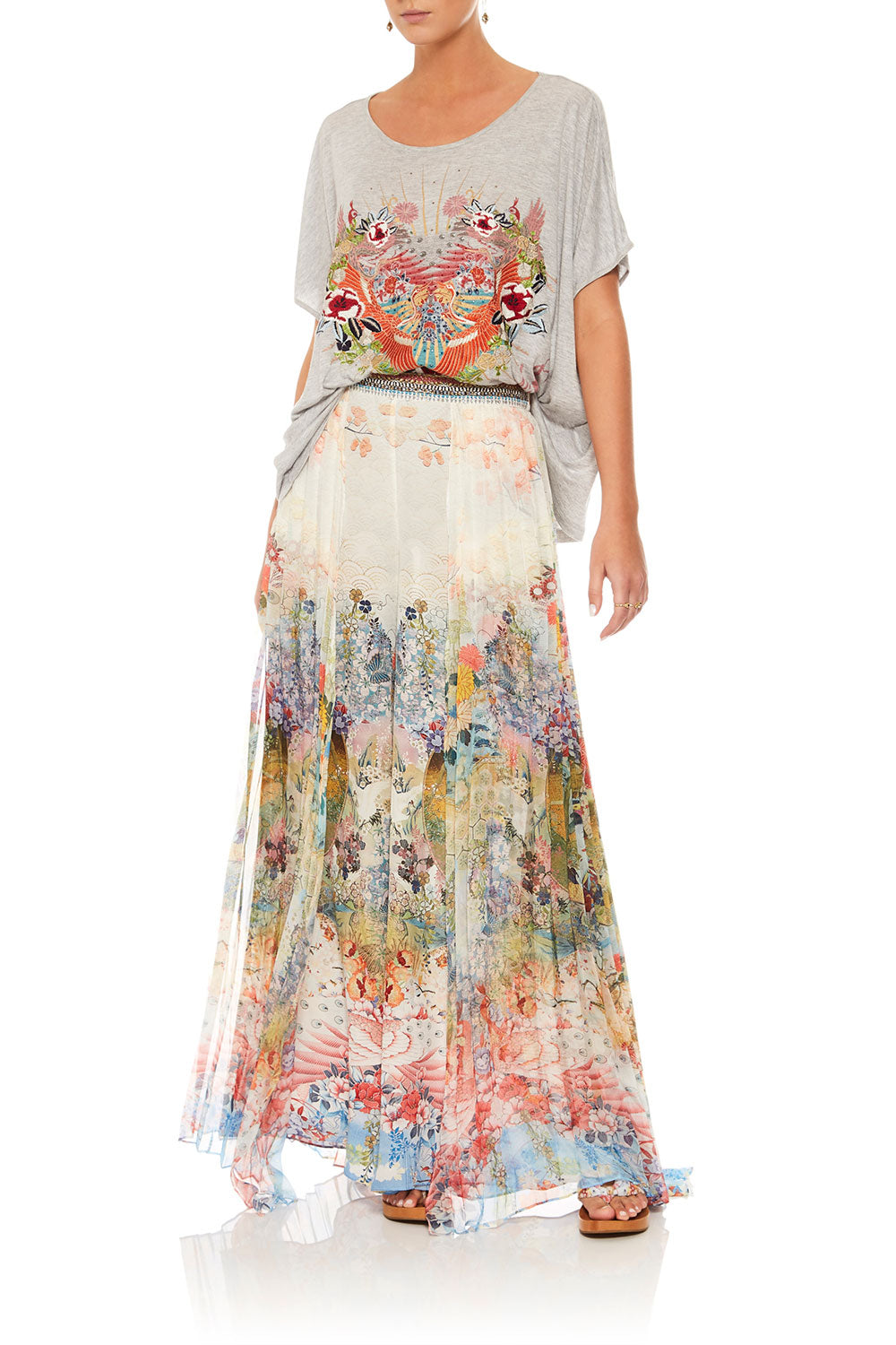 CAMILLA LADY LABRYINTH LOOSE FIT ROUND NECK TEE