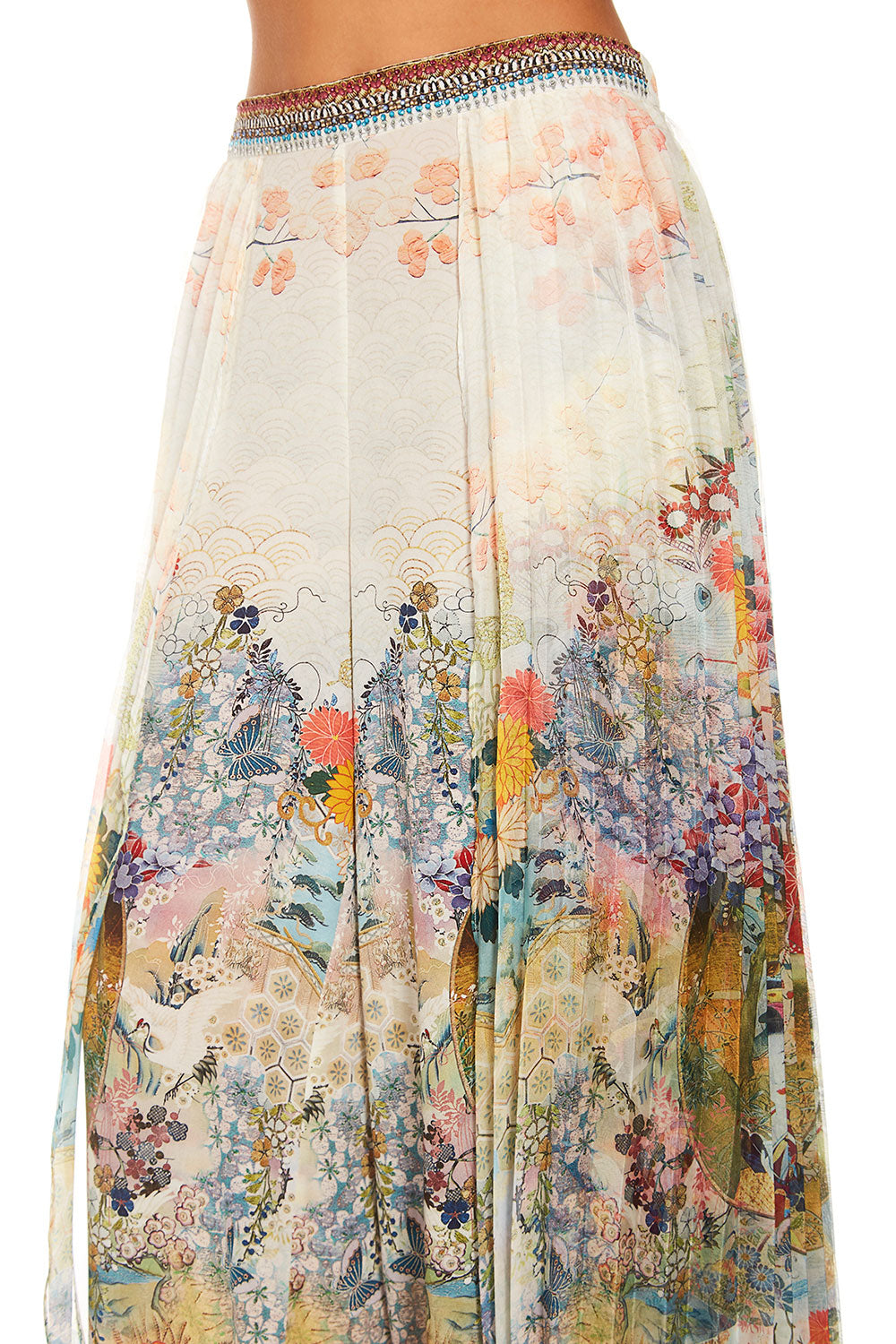 CAMILLA LADY LABYRINTH WIDE LEG PANT W PLEAT OVERLAY