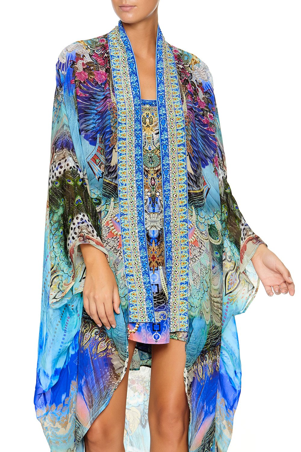 CAMILLA LAYER WITH KIMONO COLLAR FREEDOM FLIGHT