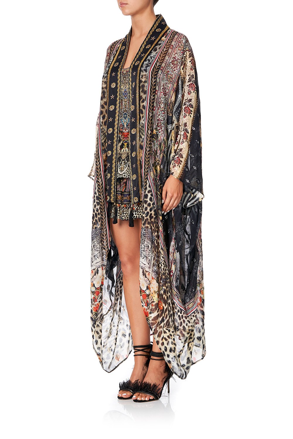 LAYER WITH KIMONO COLLAR MARAIS AT MIDNIGHT