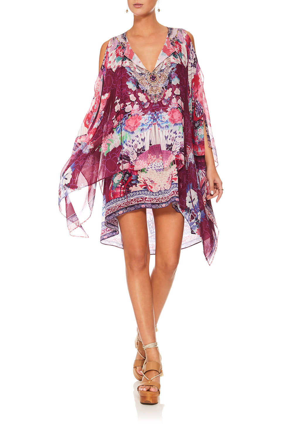 CAMILLA LITTLE OSAKA GIRL SHEER LAYERED DRESS WSPLIT