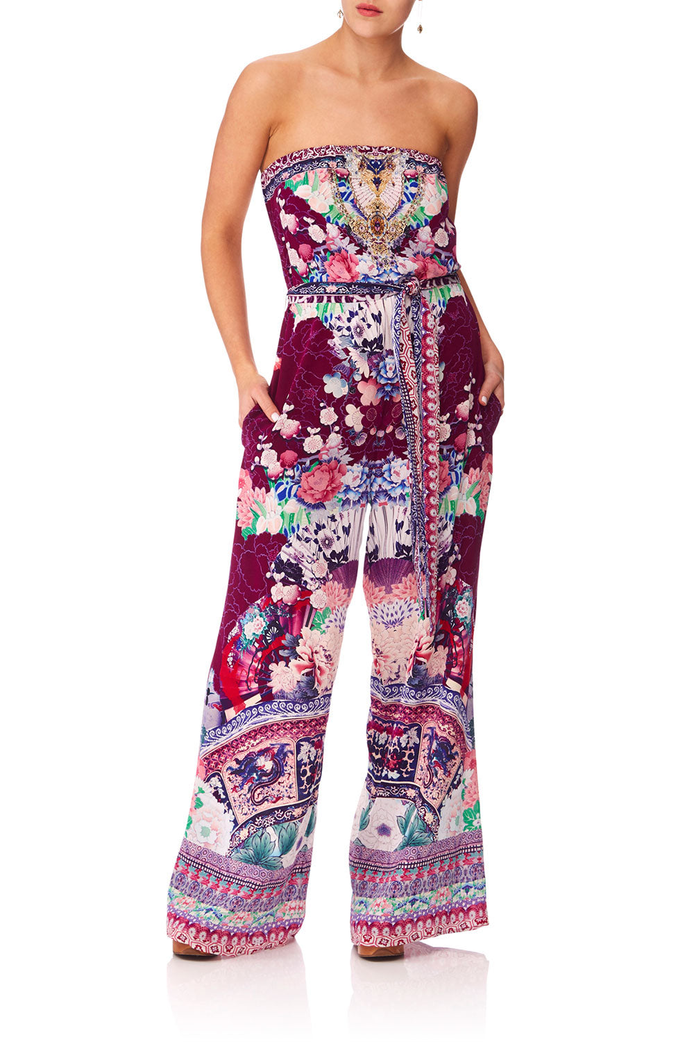 CAMILLA LITTLE OSAKA GIRL TIE WAIST STRAPLESS JUMPSUIT