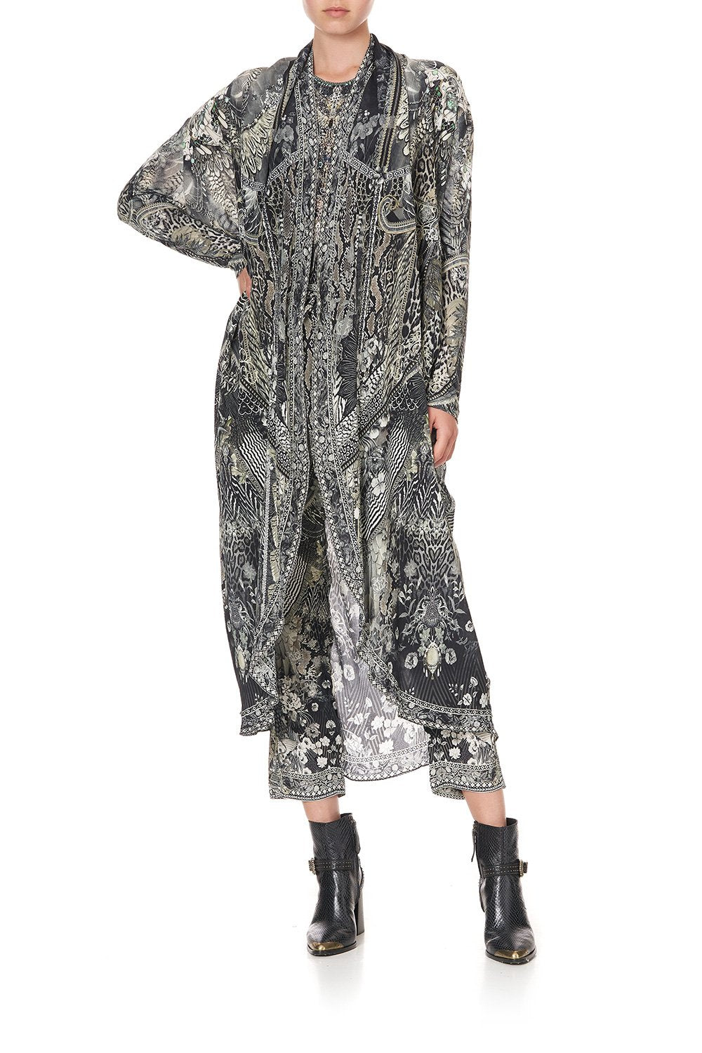 LONG CASUAL JACKET WITH POCKETS ONE TRIBE