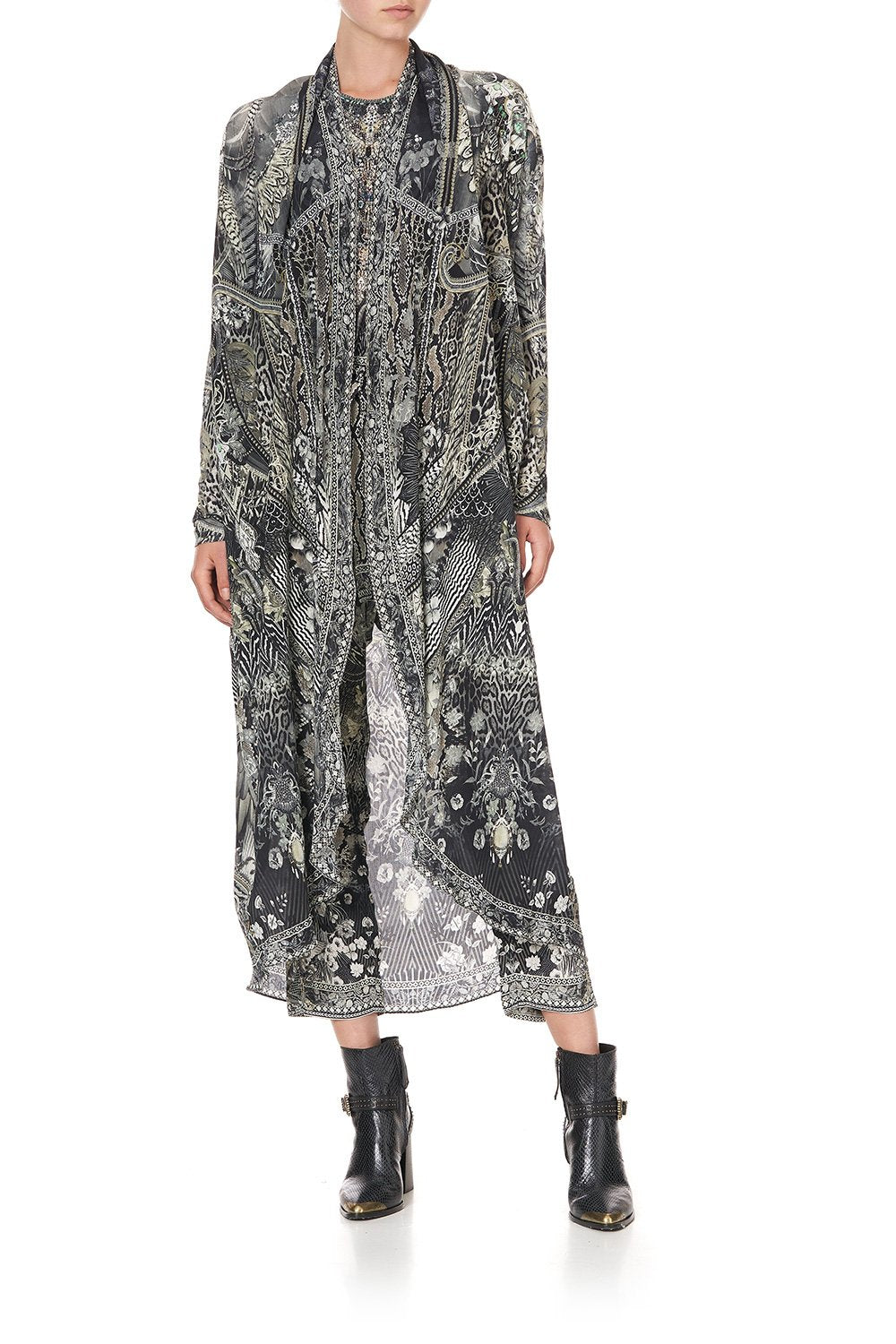 LONG CASUAL JACKET WITH POCKETS ONE TRIBE