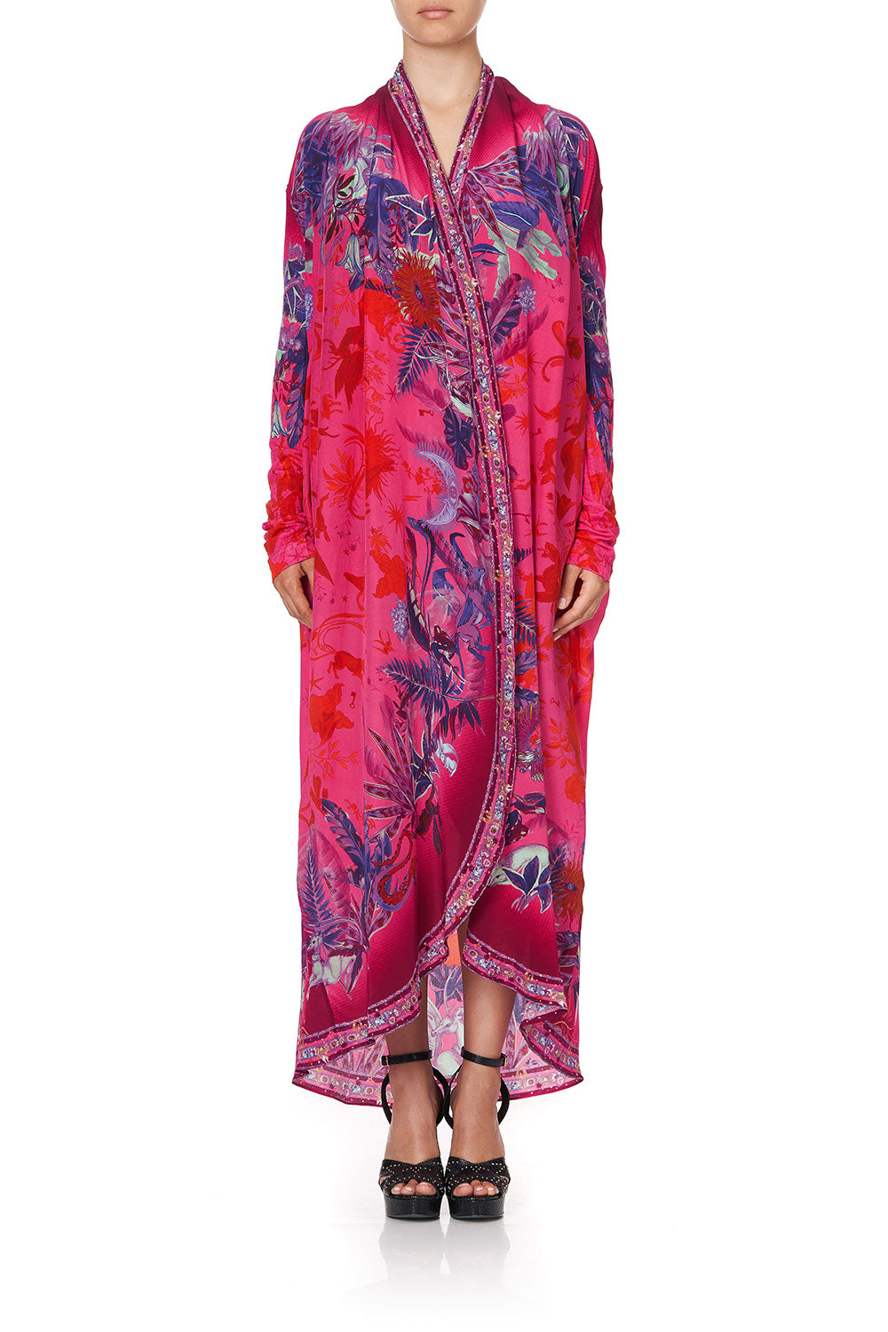 LONG CASUAL JACKET WITH POCKETS TROPIC OF NEON