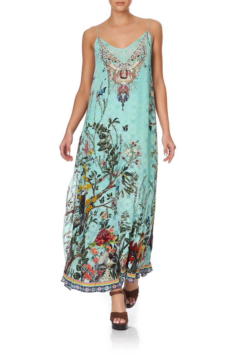 LONG DRESS WITH SHEER UNDERLAY MILLAS BACKYARD