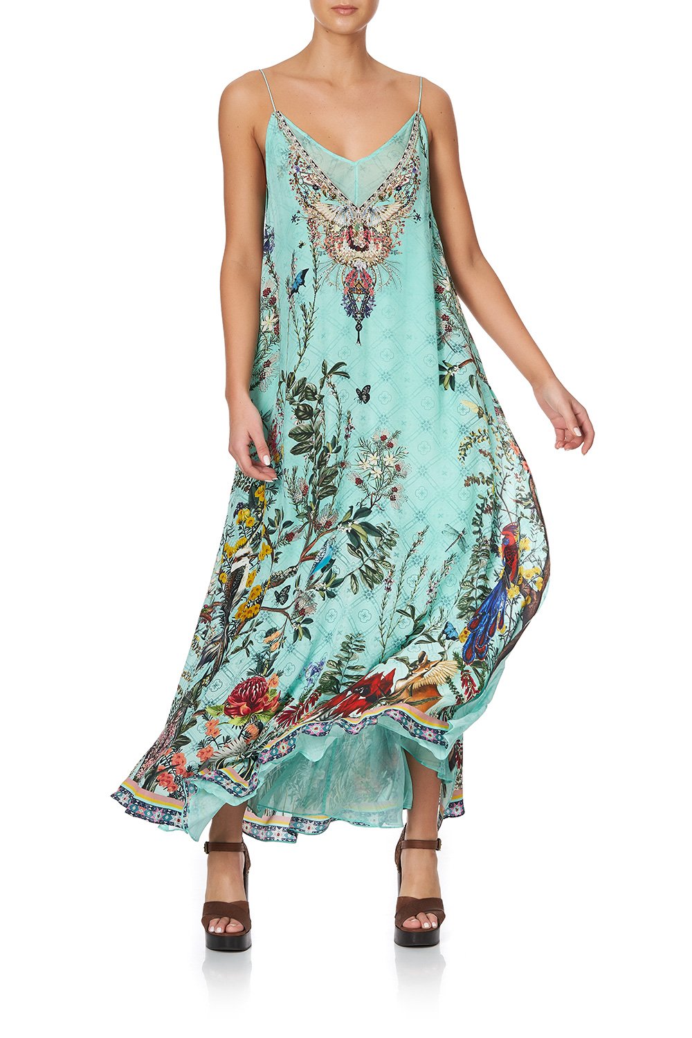 LONG DRESS WITH SHEER UNDERLAY MILLAS BACKYARD