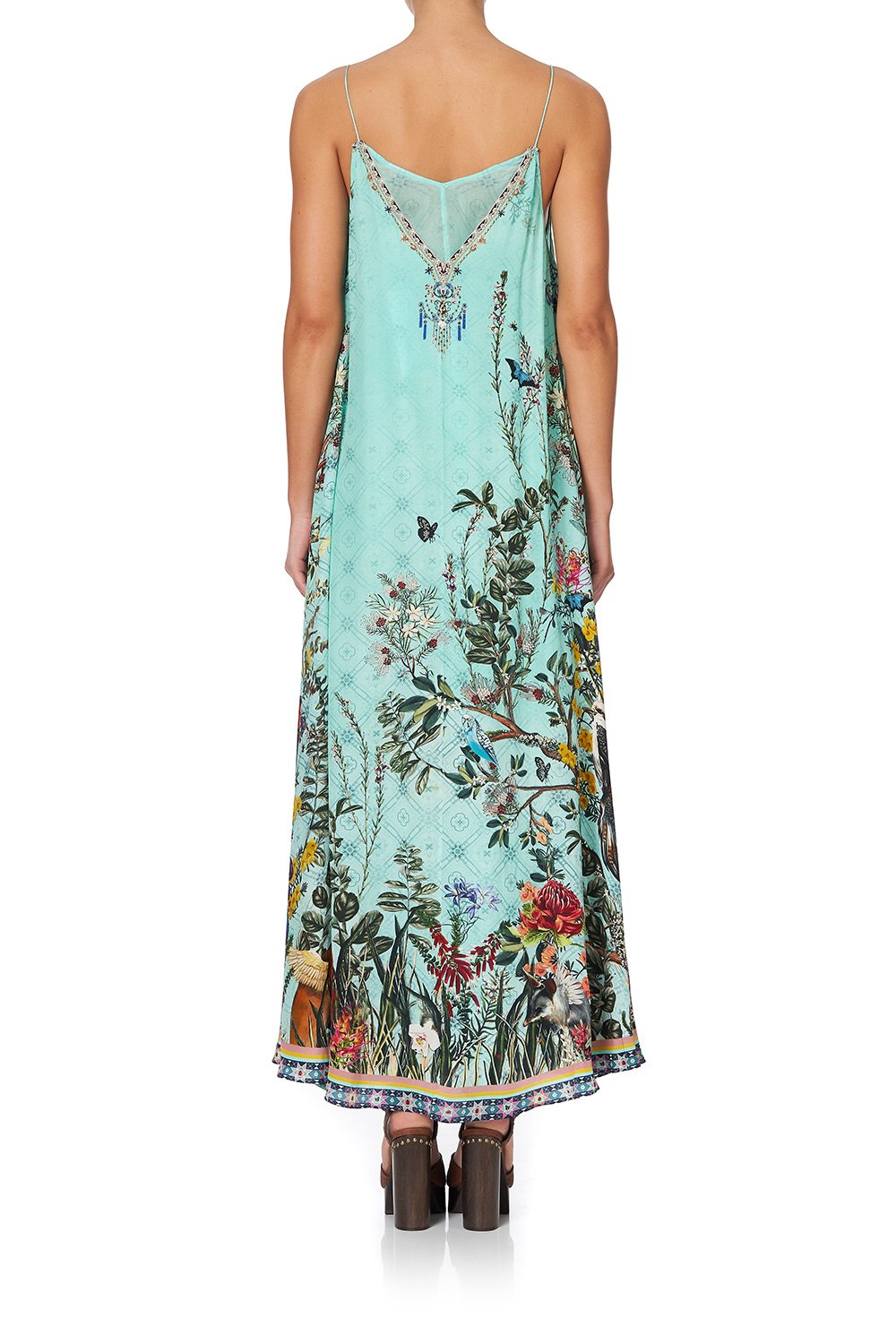 LONG DRESS WITH SHEER UNDERLAY MILLAS BACKYARD