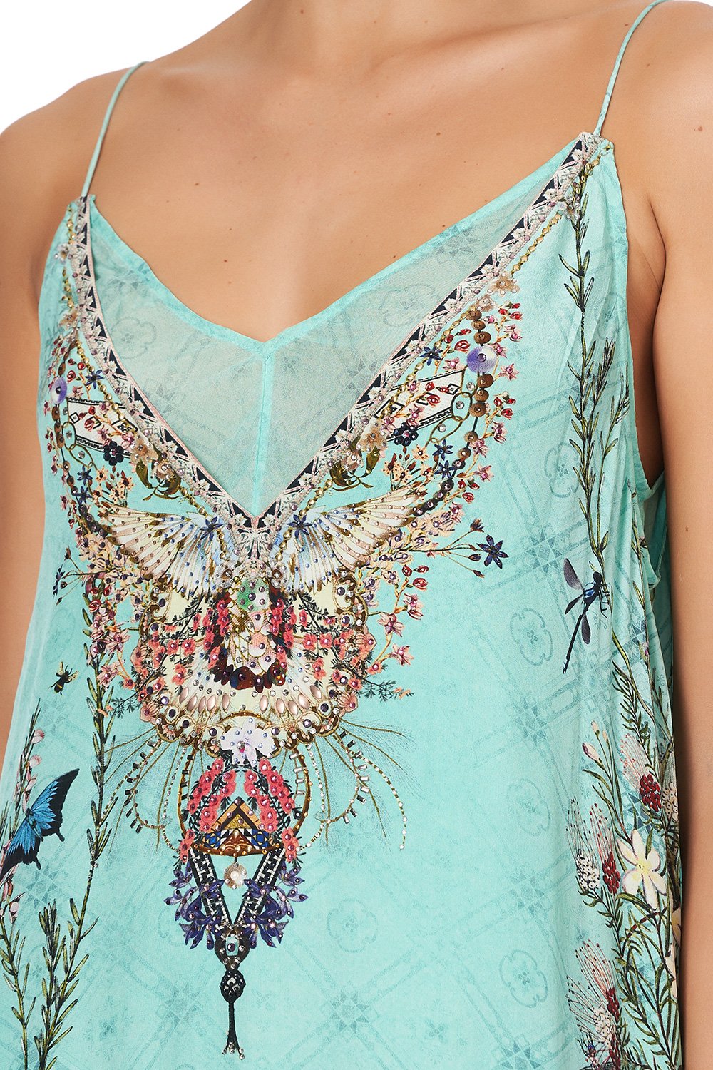 LONG DRESS WITH SHEER UNDERLAY MILLAS BACKYARD