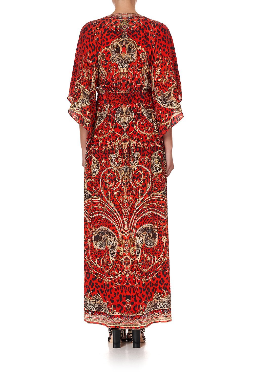 LONG DRESS WITH SMOCKED WAIST SLAVE TO THE RHYTHM