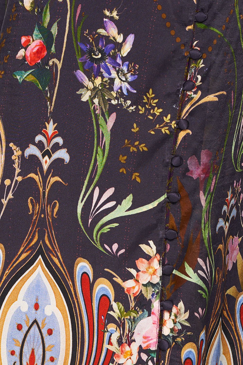 LONG GODET SLIP DRESS WILD FLOWER