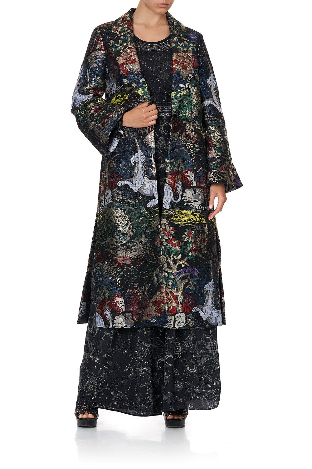 LONG JACKET WITH SIDE SPLITS MIDNIGHT MOON HOUSE