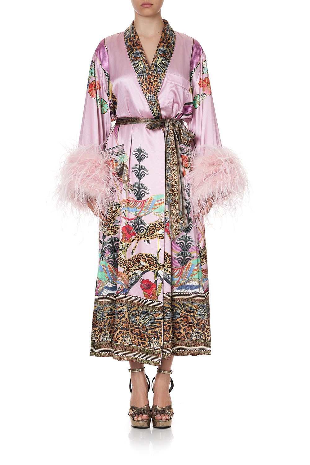 LONG ROBE WITH FLARED SLEEVE ZIBA ZIBA