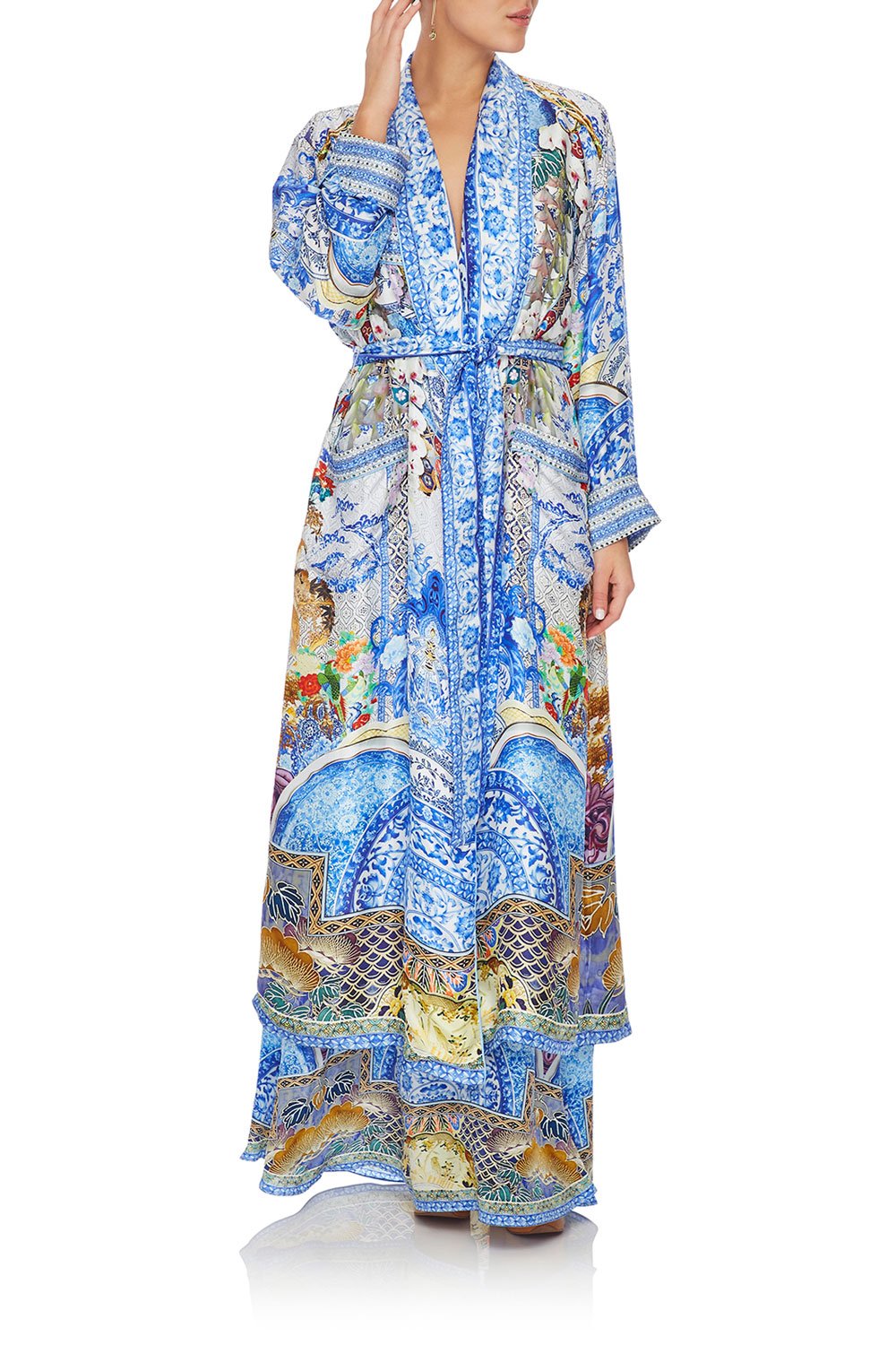 CAMILLA LONG ROBE WITH TIE GEISHA GATEWAYS