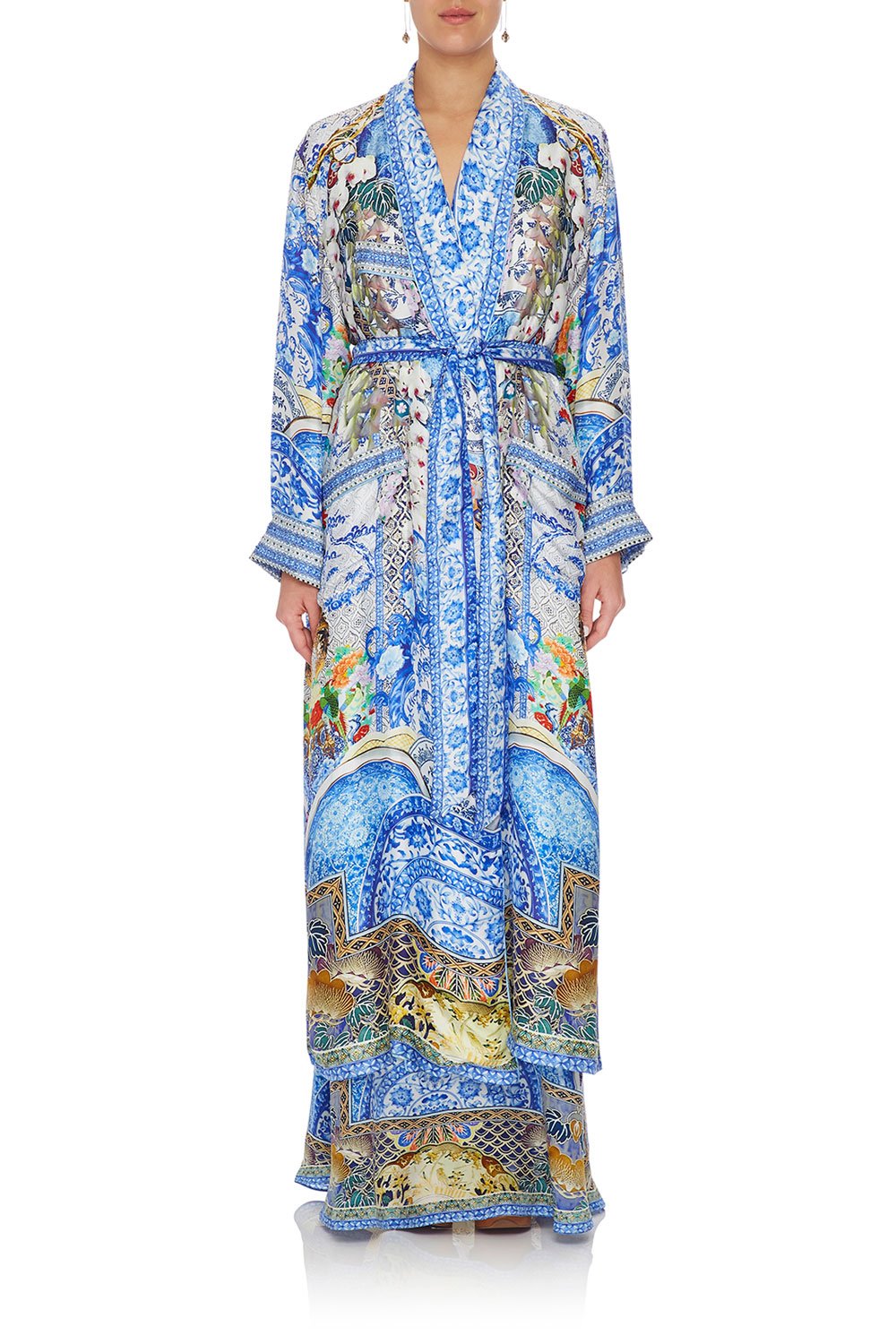 CAMILLA LONG ROBE WITH TIE GEISHA GATEWAYS