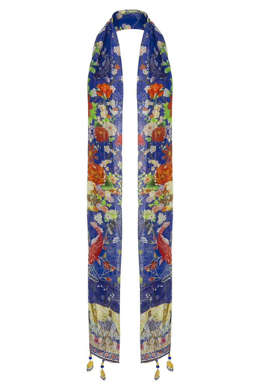 CAMILLA LONG SCARF PLAYING KOI