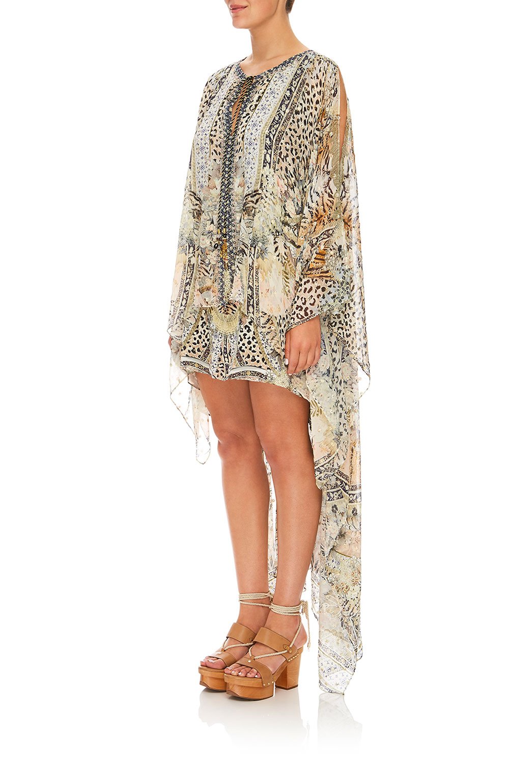 CAMILLA LONG SHEER OVERLAY DRESS MOTO MAIKO