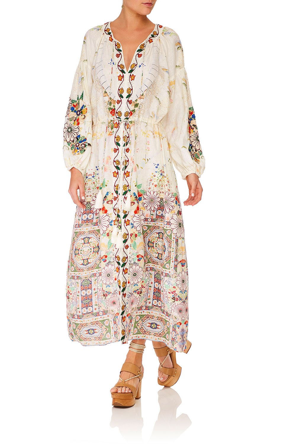 CAMILLA TIME AFTER TIME LOOSE FIT DRESS W TIES