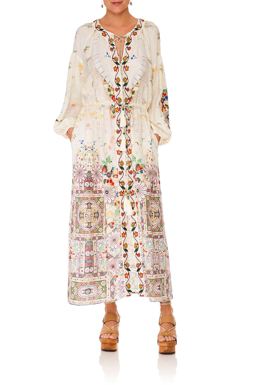 CAMILLA TIME AFTER TIME LOOSE FIT DRESS W TIES