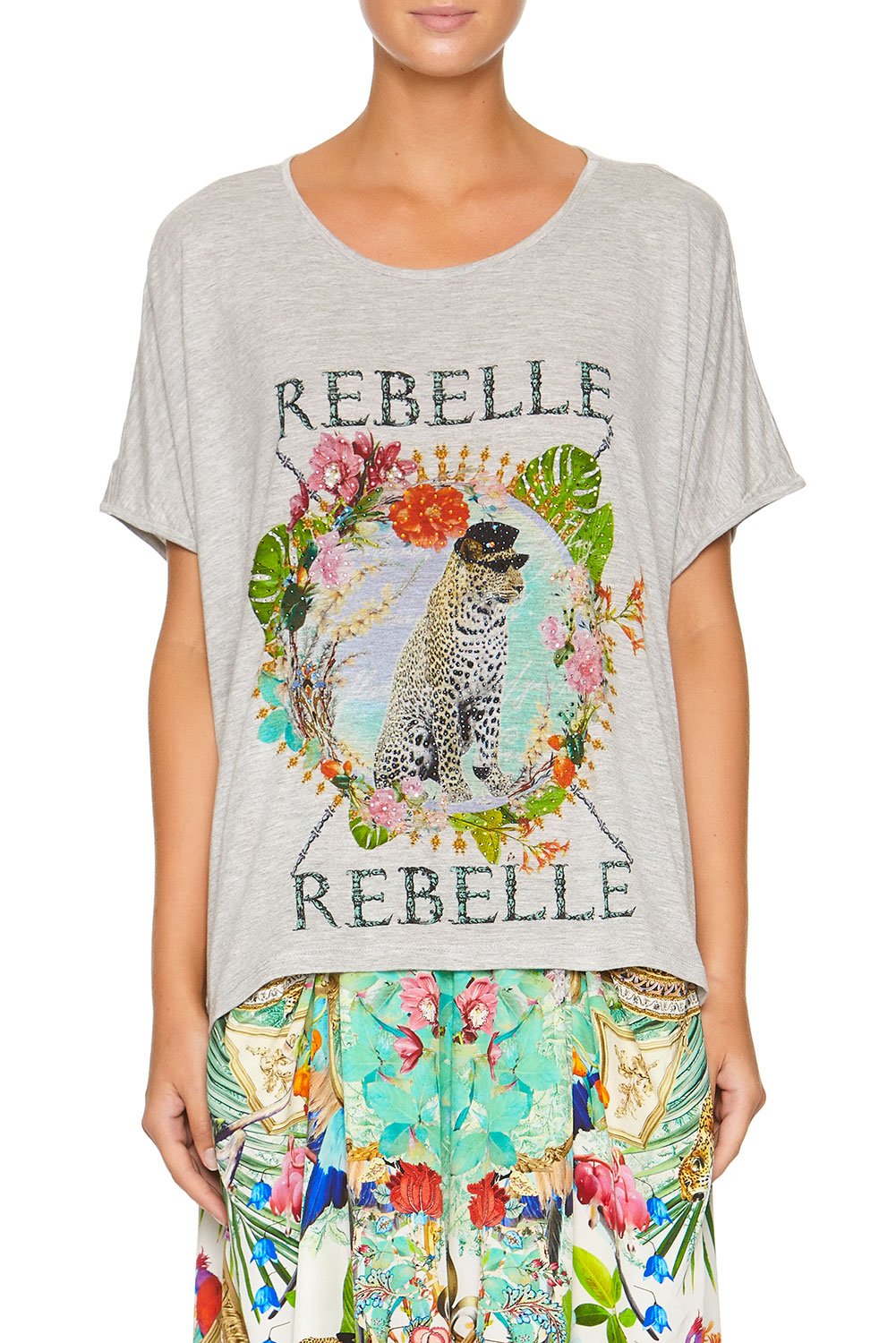 CAMILLA LOOSE FIT ROUND NECK TEE CHAMPAGNE COAST