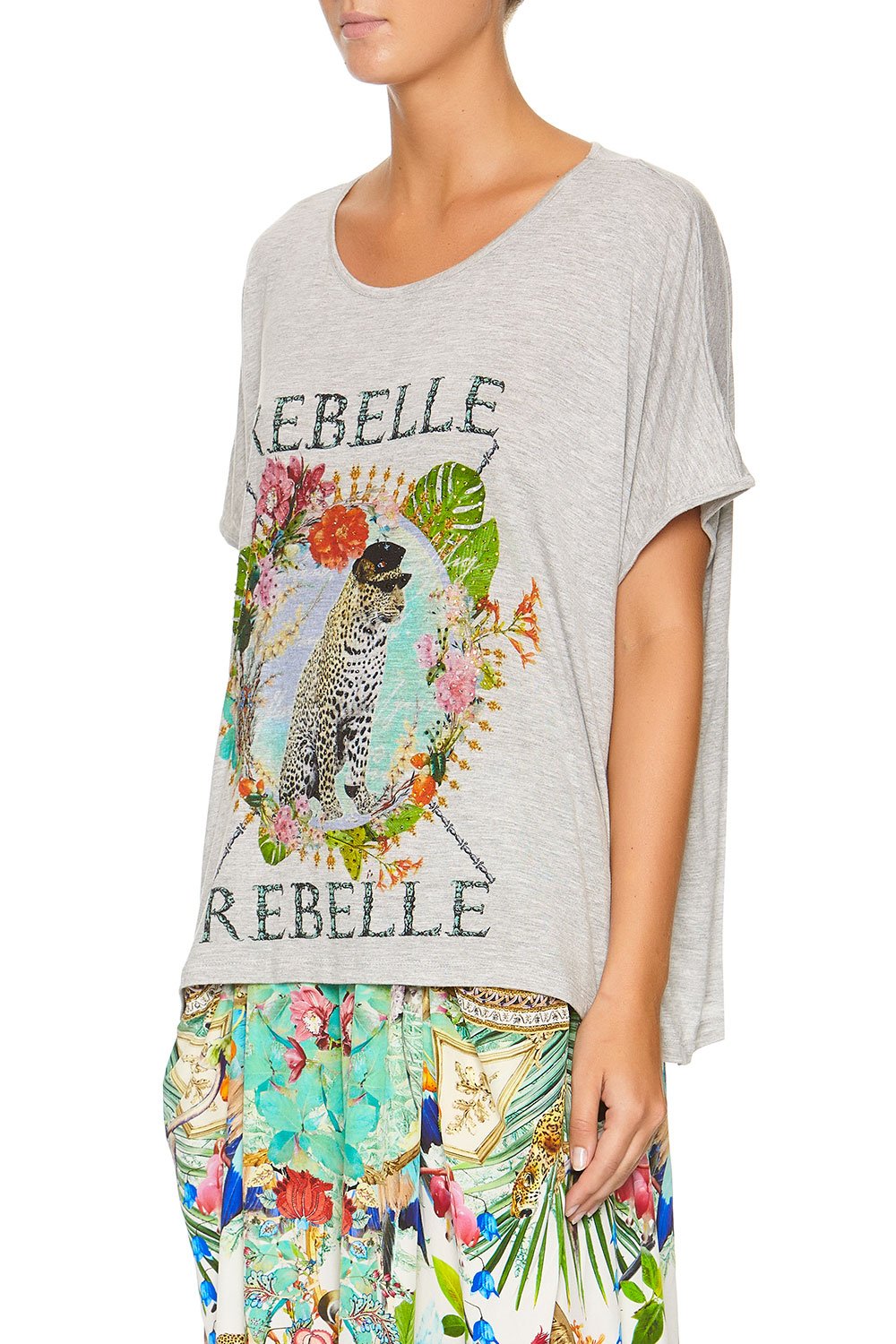 CAMILLA LOOSE FIT ROUND NECK TEE CHAMPAGNE COAST