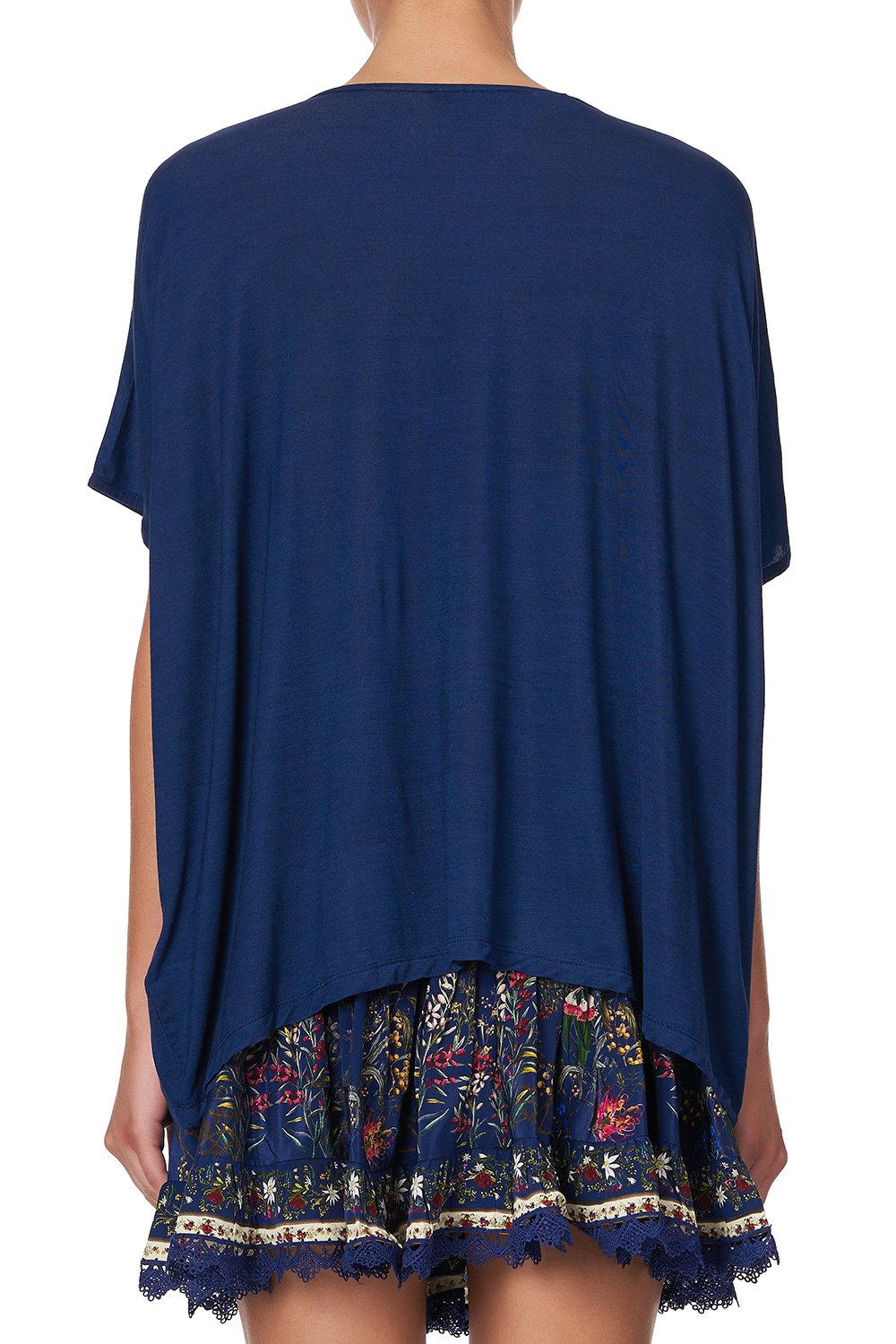 LOOSE FIT ROUND NECK TEE WINGS IN ARMS