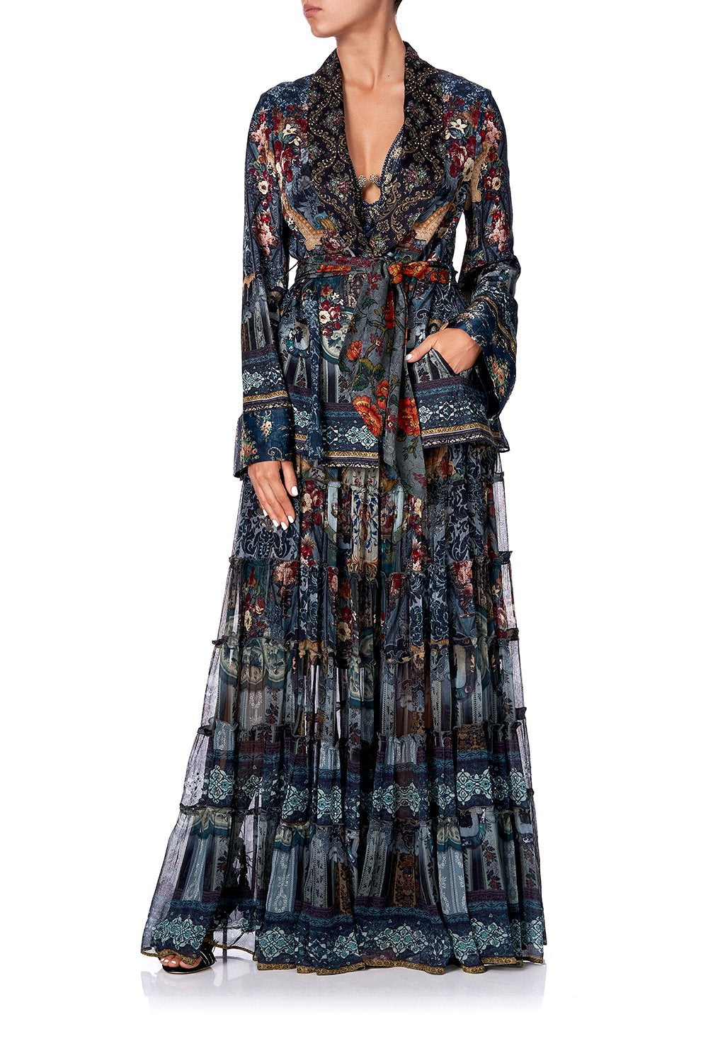 SHEER TIERED CIRCLE SKIRT HOTEL BOHEME