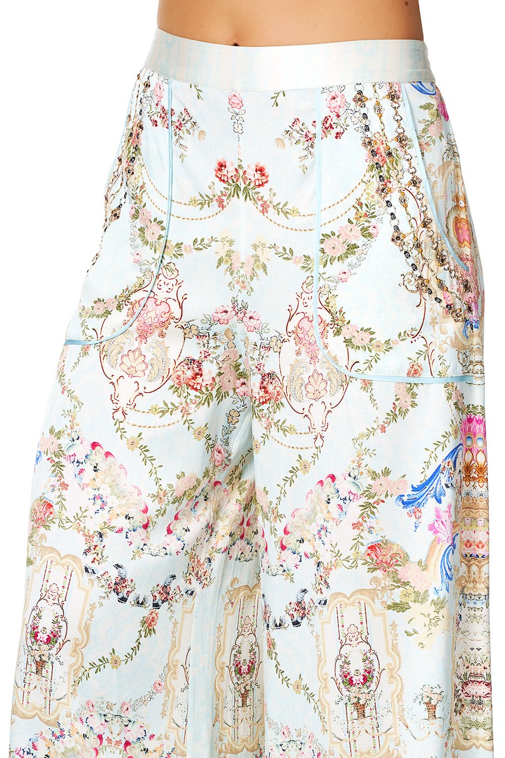 CAMILLA LOUNGE TROUSER WITH CUFFS VERSAILLES SKY