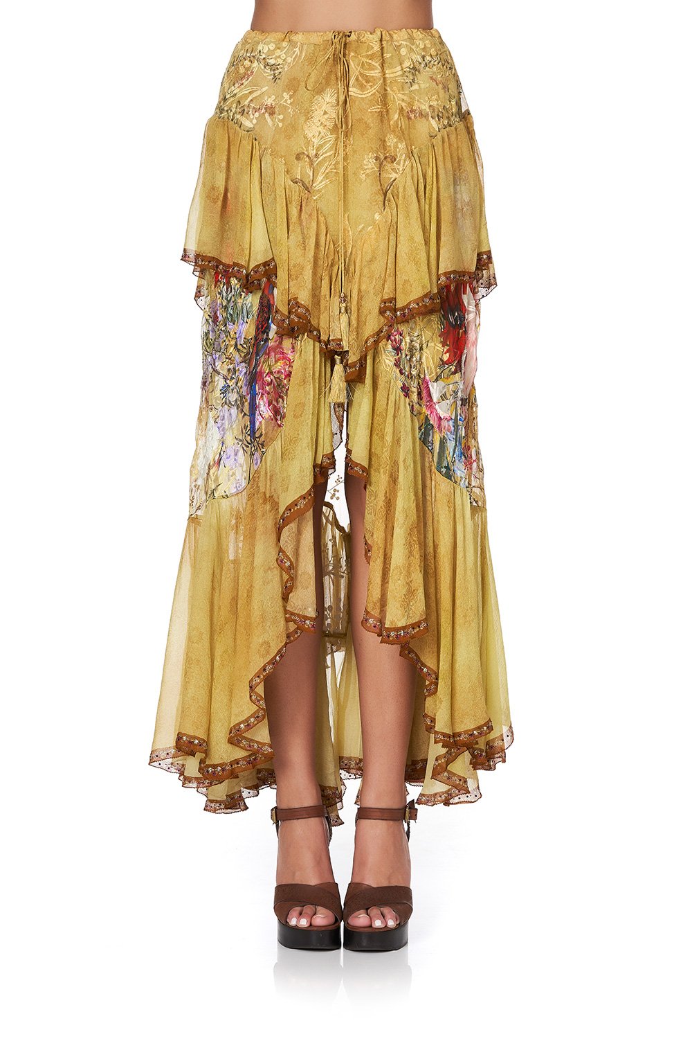 MAXI SKIRT WITH DOUBLE FRILL AMONG THE GUMTREES