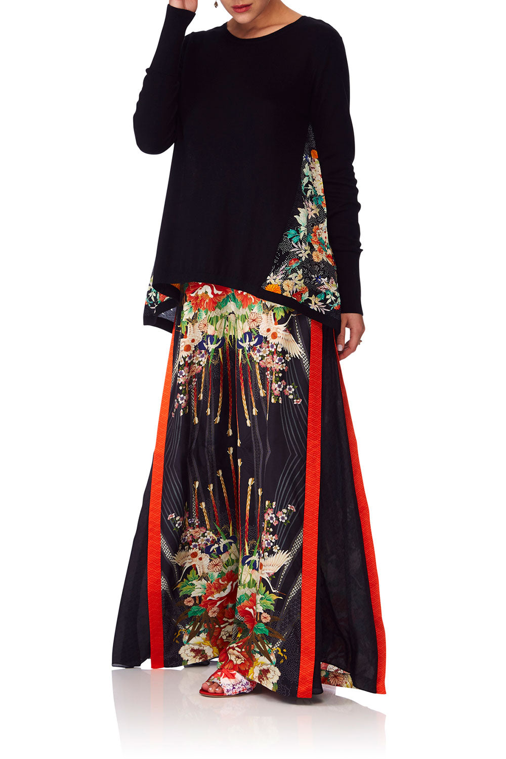 CAMILLA MIDNIGHT MOONCHILD SILK GAUDET KNIT