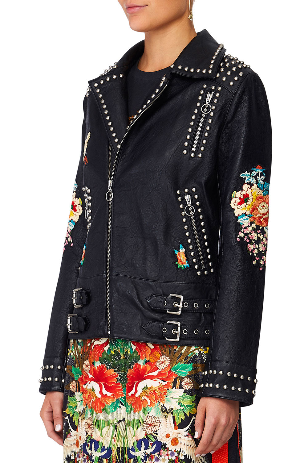CAMILLA MIDNIGHT MOONCHILD STUDDED BIKER JACKET