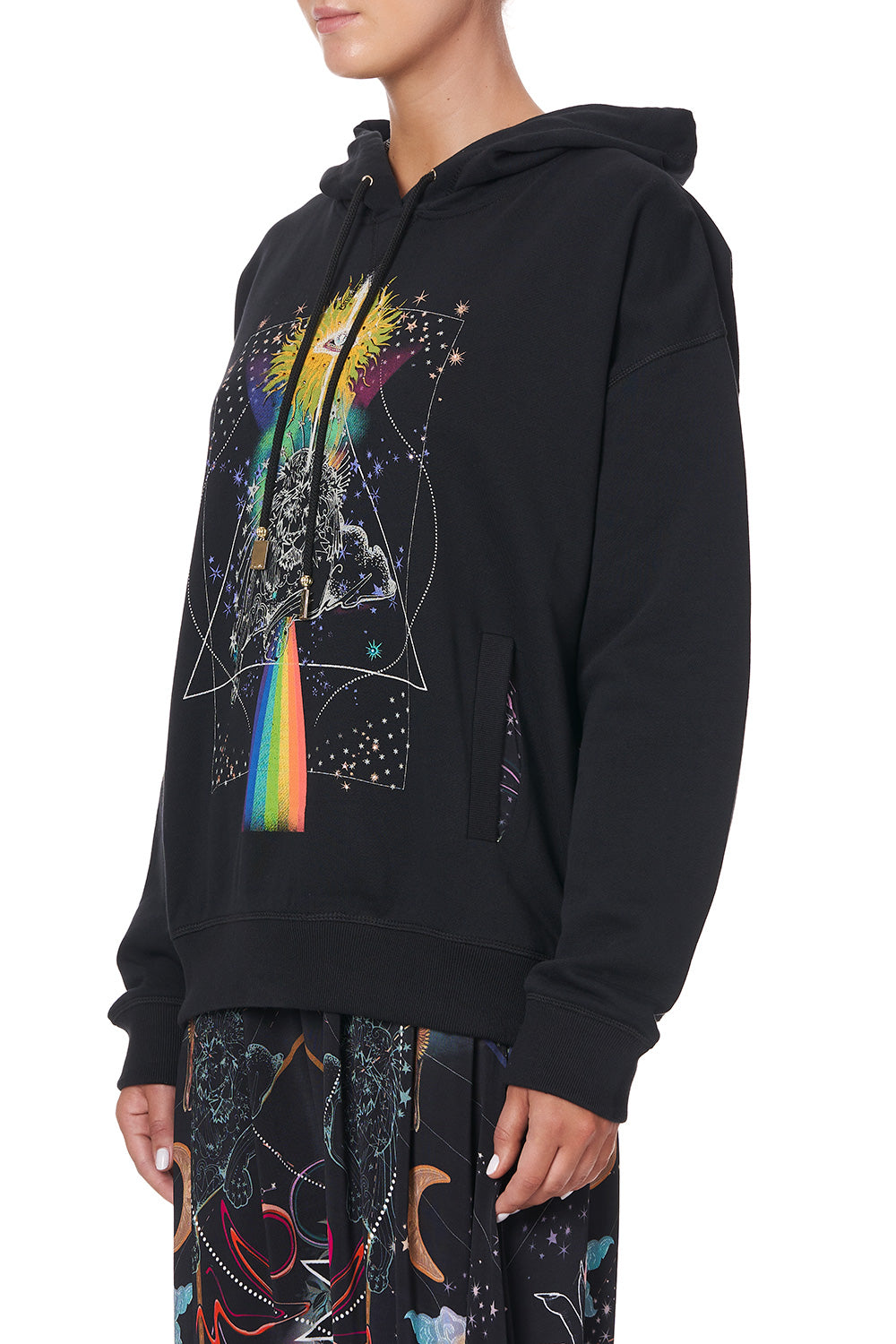 HOODIE WITH SIDE POCKETS MIDNIGHT MOON HOUSE