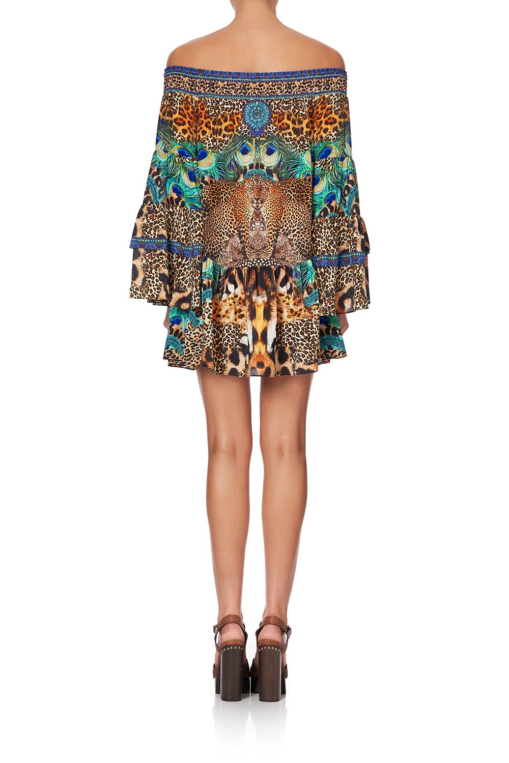 OFF SHOULDER DRESS WITH SMOCKING MOTHER XANADU