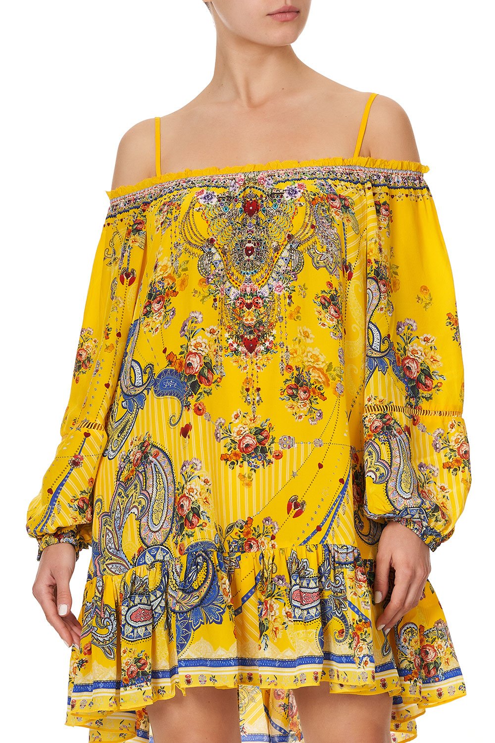 OFF SHOULDER DRESS WITH STRAPS OWN MUSE