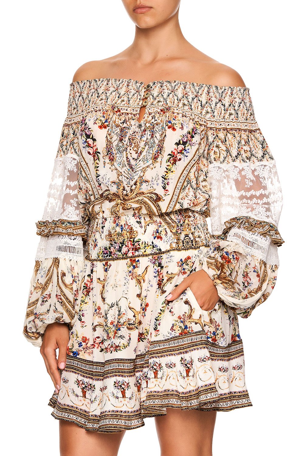 OFF SHOULDER SHORT DRESS OLYMPE ODE