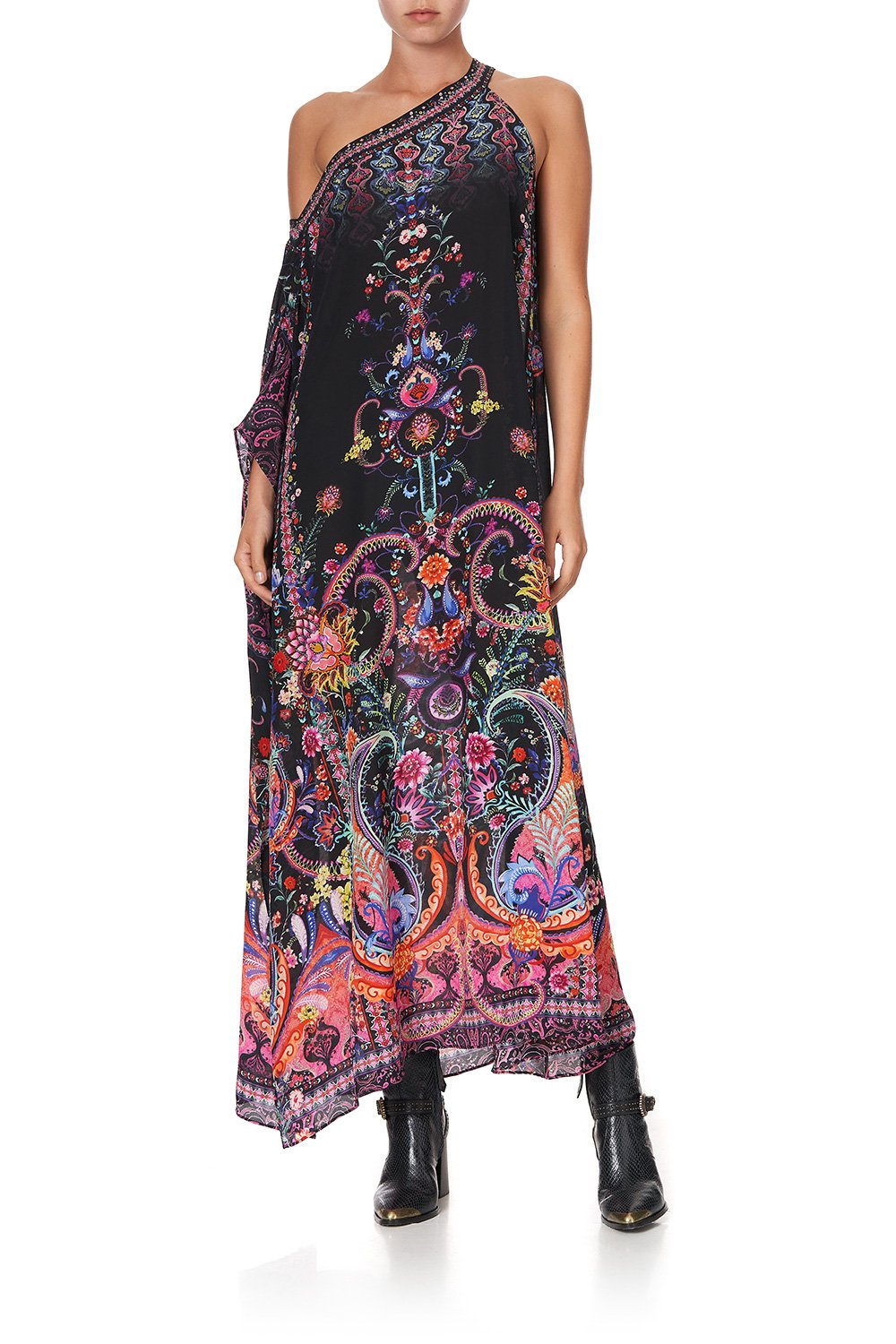 ONE SHOULDER KAFTAN WITH NECKBAND BOHEMIAN REBELLION