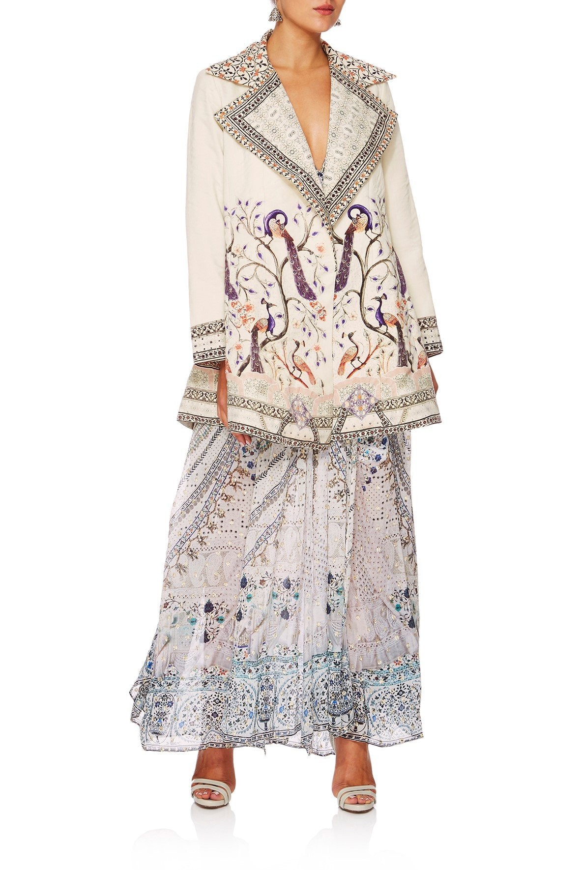 MAMA BAKSHI OPEN COAT W WIDE COLLAR