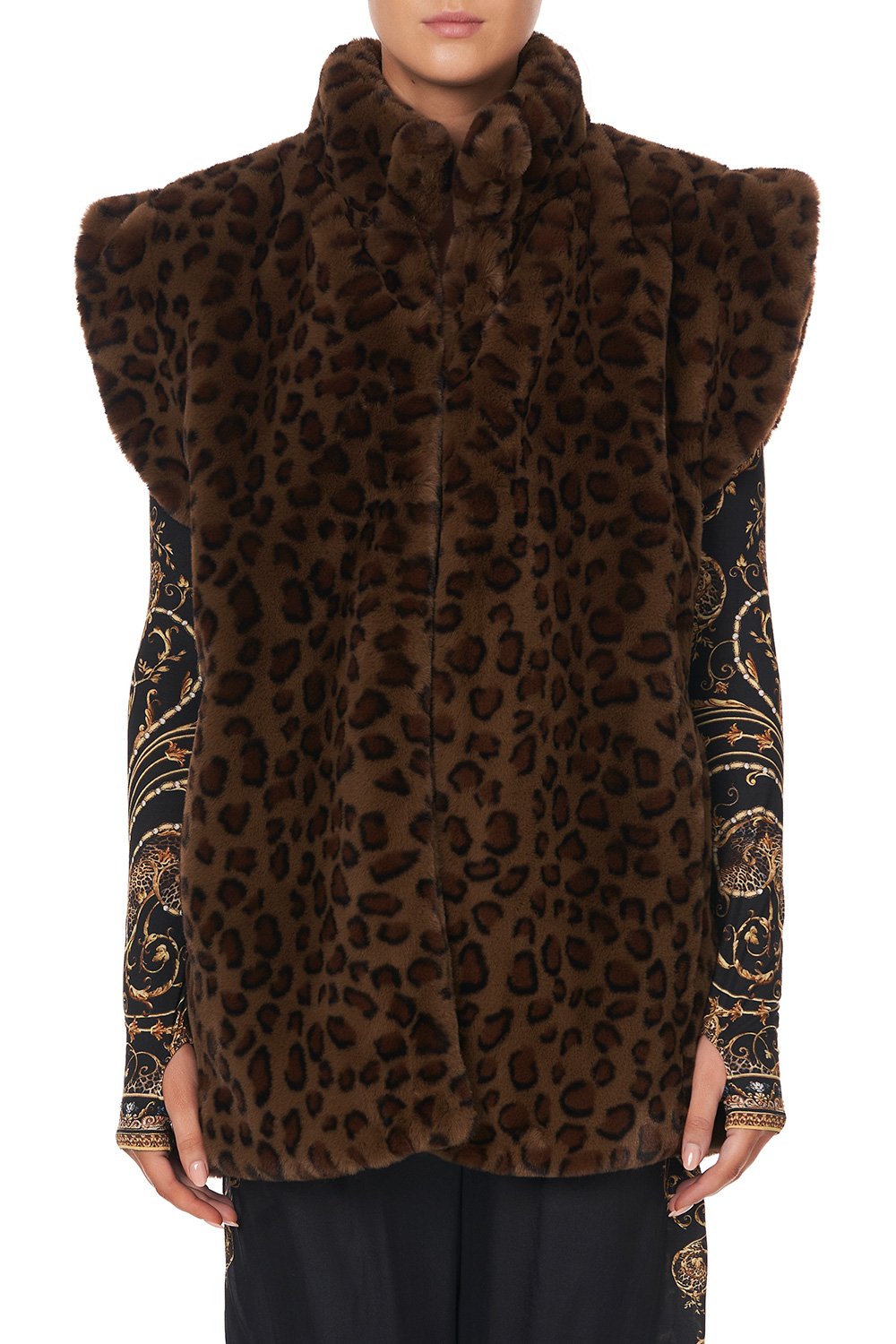 OVERSIZED FAUX FUR GILET - FLOW STUDIO 54