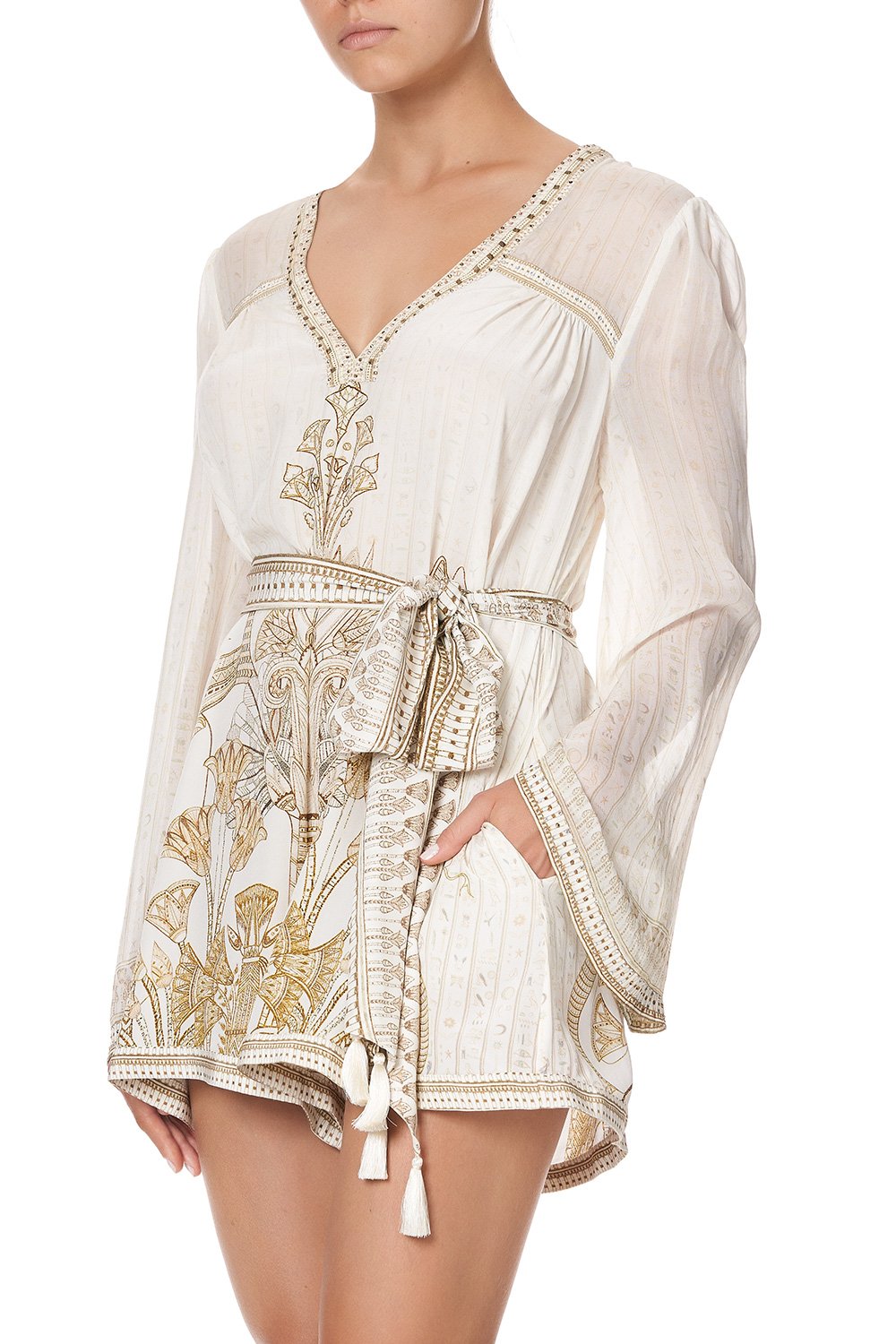 PANELLED PLAYSUIT WITH BELT THE QUEENS CHAMBER