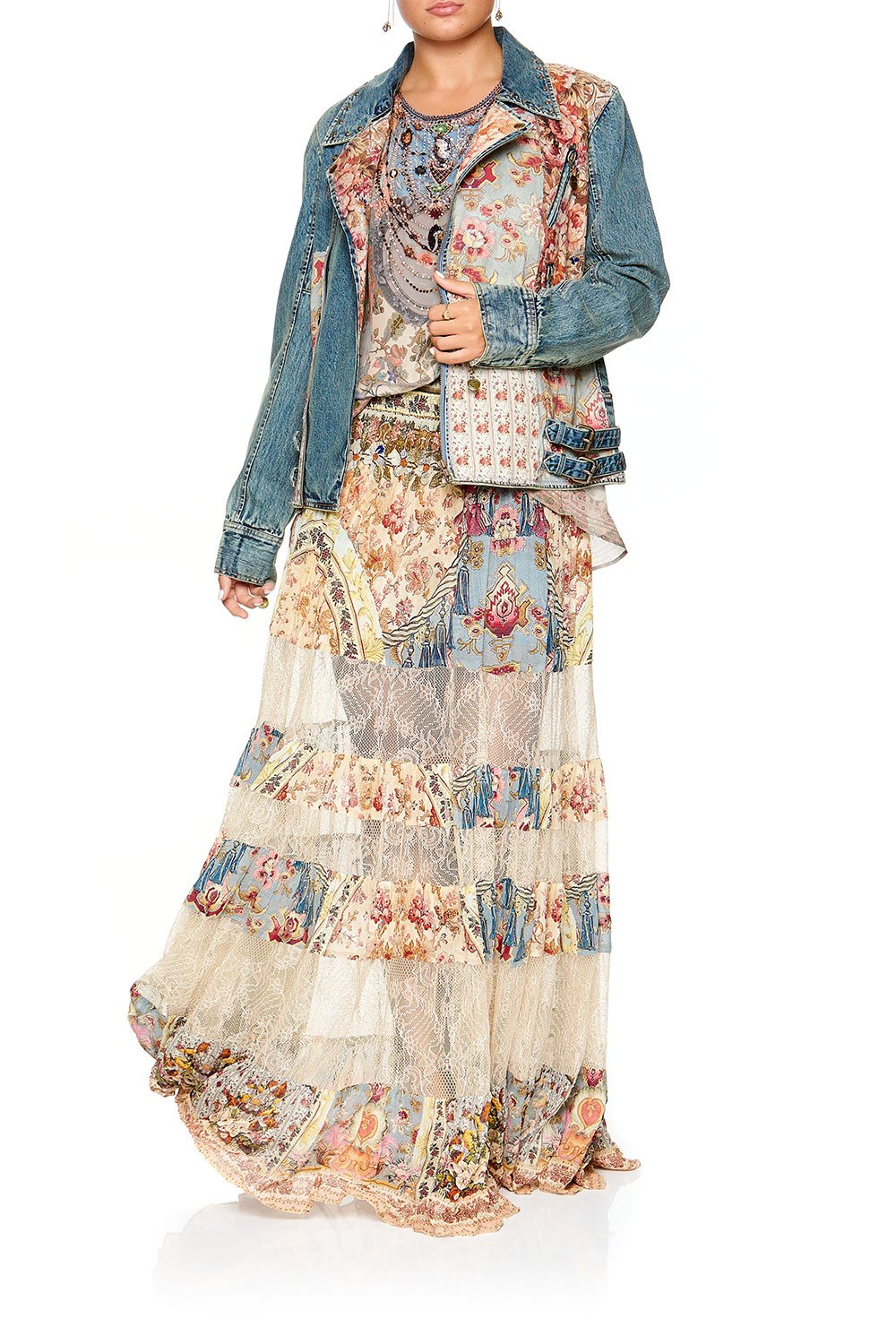 CAMILLA PATCHWORK DENIM JACKET JEANNE QUEEN