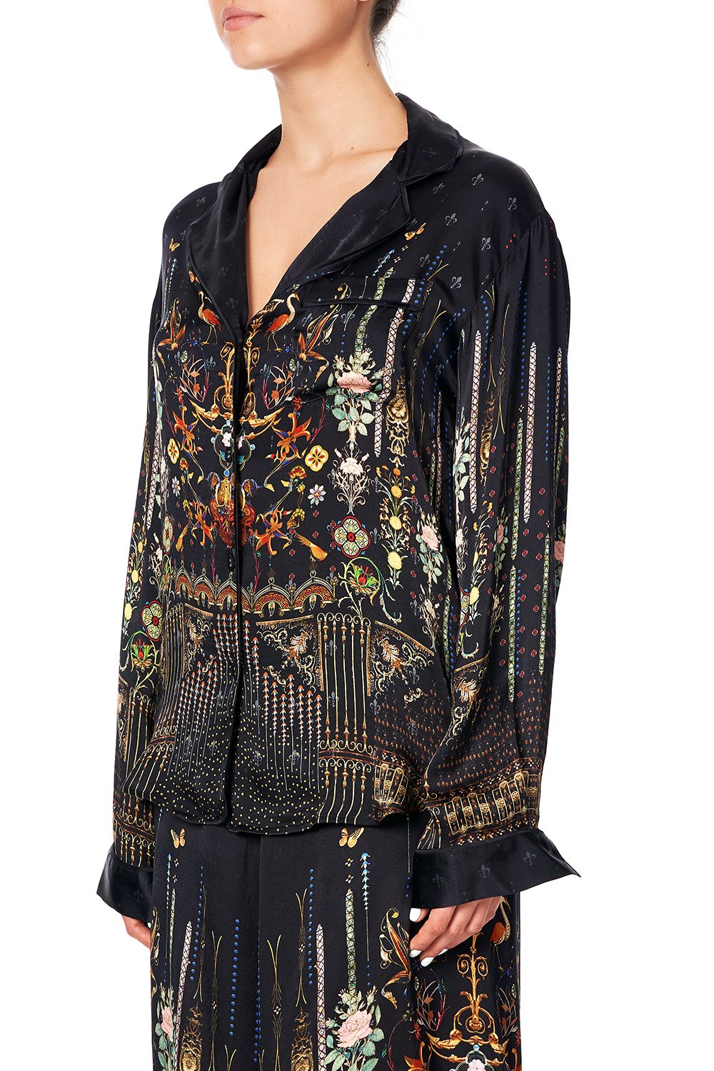 SLEEPWEAR PJ SHIRT WITH PIPING REBELLE REBELLE