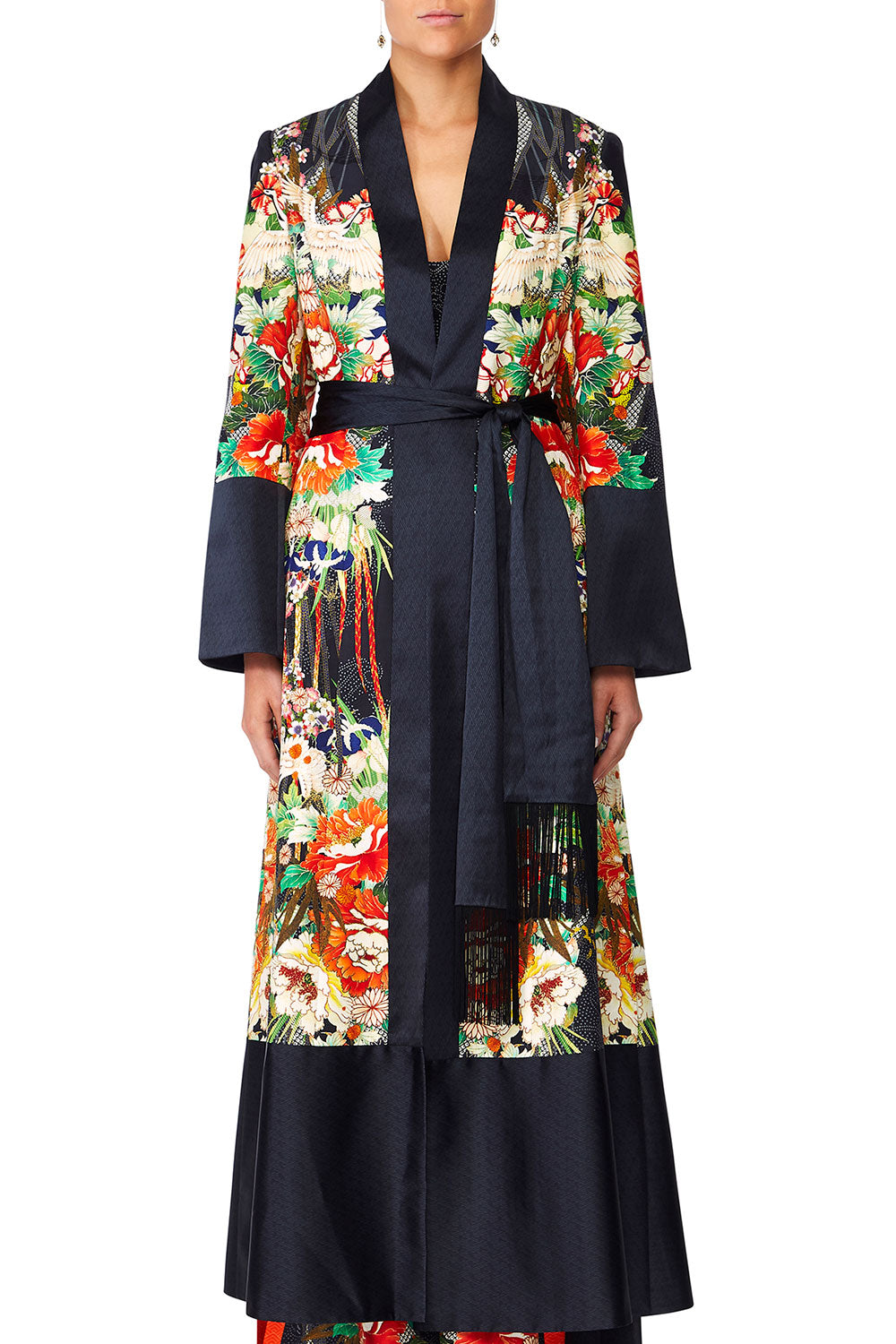 CAMILLA QUEEN OF KINGS KIMONO COAT WSPLITS
