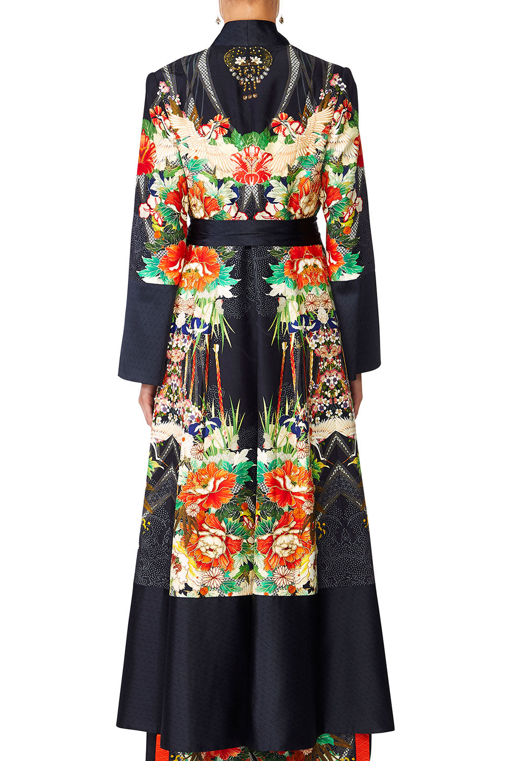 CAMILLA QUEEN OF KINGS KIMONO COAT WSPLITS