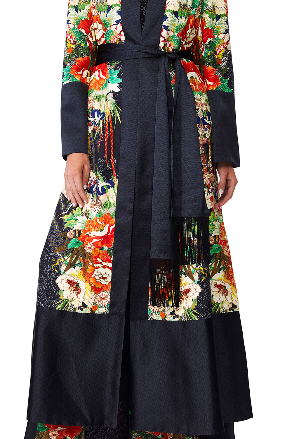CAMILLA QUEEN OF KINGS KIMONO COAT WSPLITS