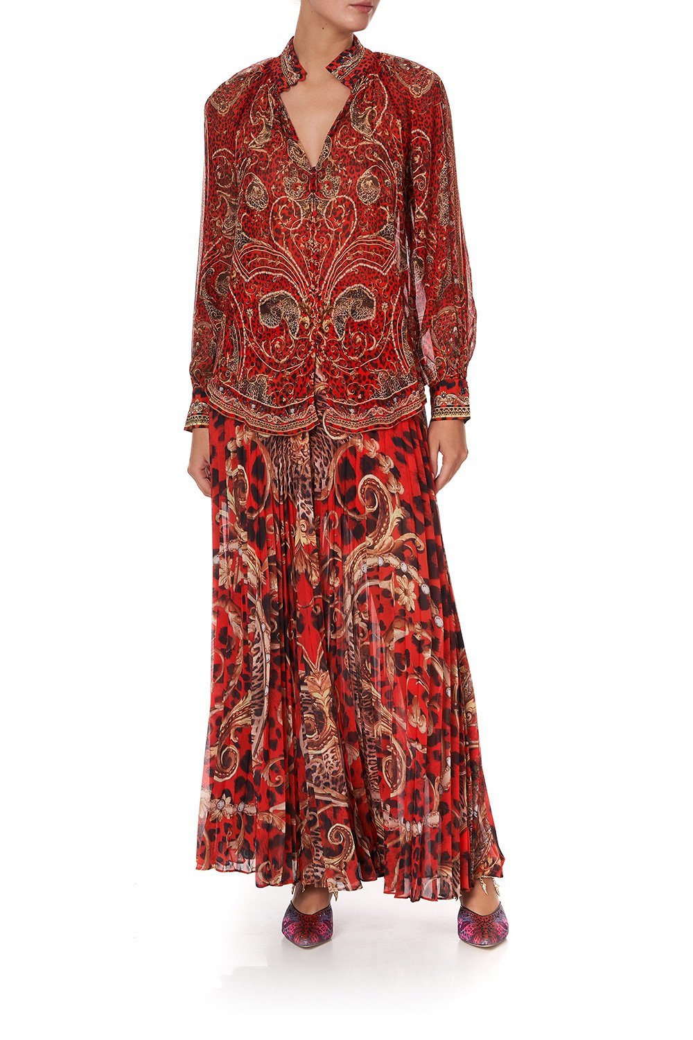 RAGLAN BUTTON UP SHIRT SLAVE TO THE RHYTHM